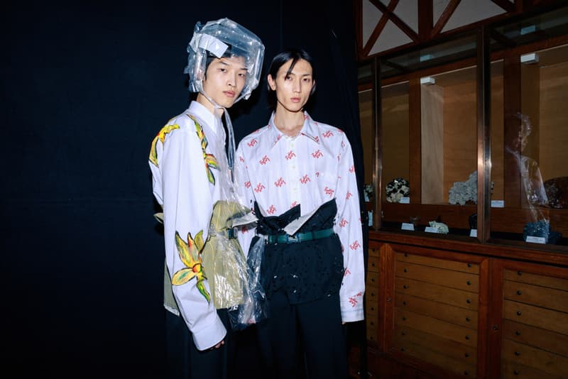 Backstage BOTTER Fall Winter 2020 2021 Paris Fashion rushemy botter lisi herrebrugh antwerp ecological eco friendly textile sustainable deconstructed nike air vapormax runway