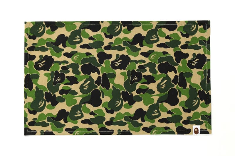 BAPE ABC CAMO Tableware a bathing ape accessories home accessories tea cups bowls place mats chopstick holders pink green blue