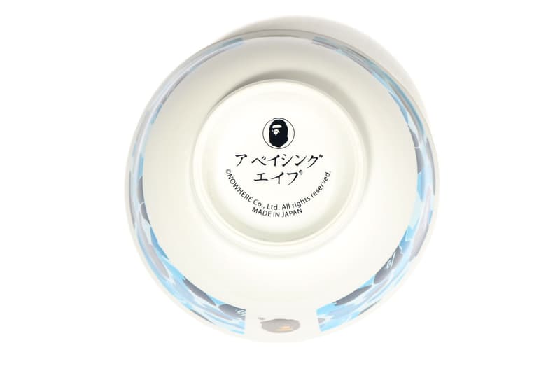 BAPE ABC CAMO Tableware a bathing ape accessories home accessories tea cups bowls place mats chopstick holders pink green blue