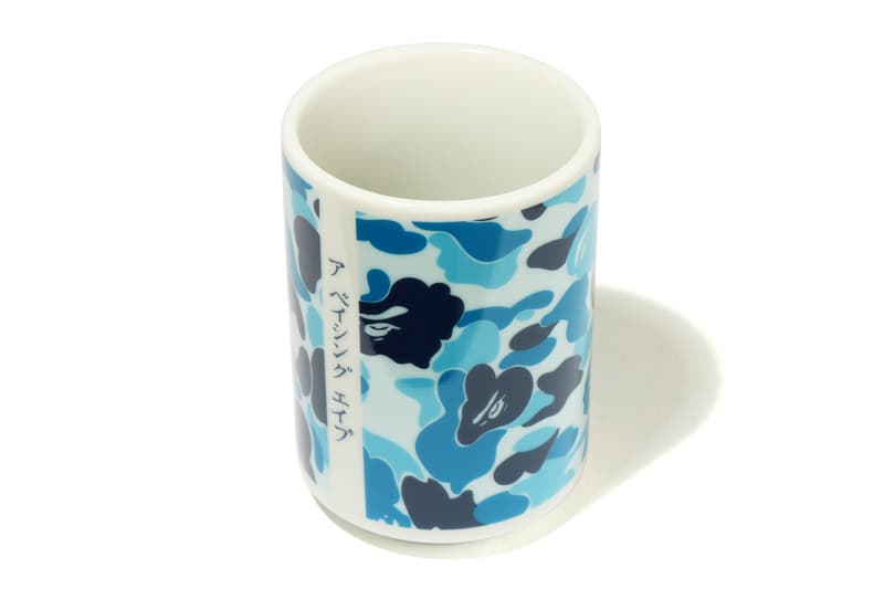 BAPE ABC CAMO Tableware a bathing ape accessories home accessories tea cups bowls place mats chopstick holders pink green blue