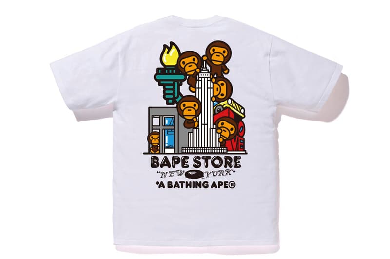 BAPE City-Specific T-Shirt Line a bathing ape fashion capitals hong kong tokyo new york los Angeles Baby Milo ape head abc camo print