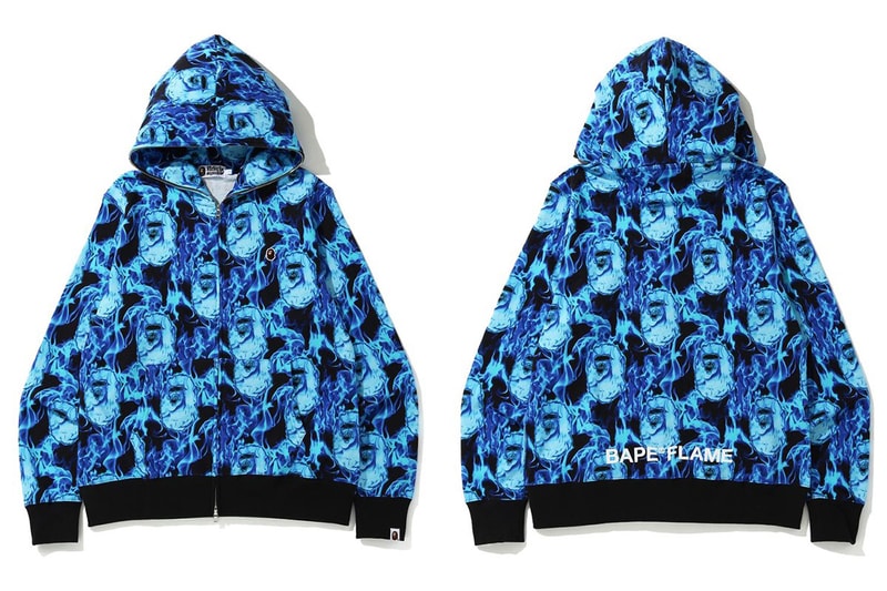 BAPE Introduces New Flame Pattern for SS20 a bathing ape spring summer 2020 hoodies pants skateboards skate decks