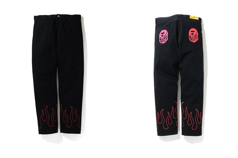 BAPE Introduces New Flame Pattern for SS20 a bathing ape spring summer 2020 hoodies pants skateboards skate decks