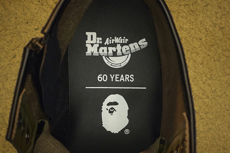 BAPE Dr Martens DMs 1460 boot remastered release information collaboration bapesta 1st camouflage bape head camo buy cop purchase