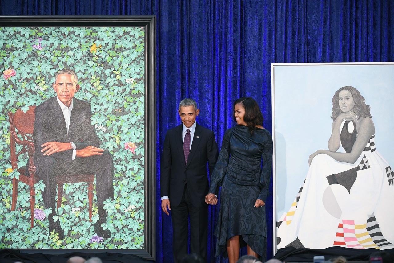 barack obama michelle presidential portraits us museum tour united states kehinde wiley amy sherald national portrait gallery brooklyn museum art institute of chicago los angeles county museum of art high museum atlanta museum of fine arts houston