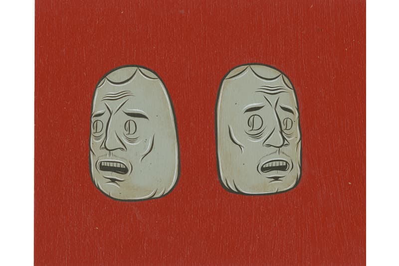 Barry McGee "Potato Sack Body" Exhibition Perrotin Tokyo Caricatures Paintings Heads 