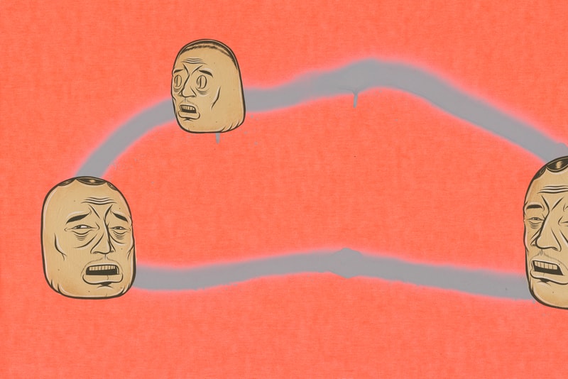 Barry McGee "Potato Sack Body" Exhibition Perrotin Tokyo Caricatures Paintings Heads 