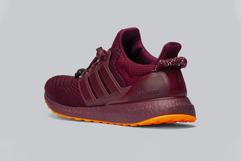 IVY PARK x adidas ultraBOOST Official Look  beyonce red burgundy upper knit orange hang tag unisex 