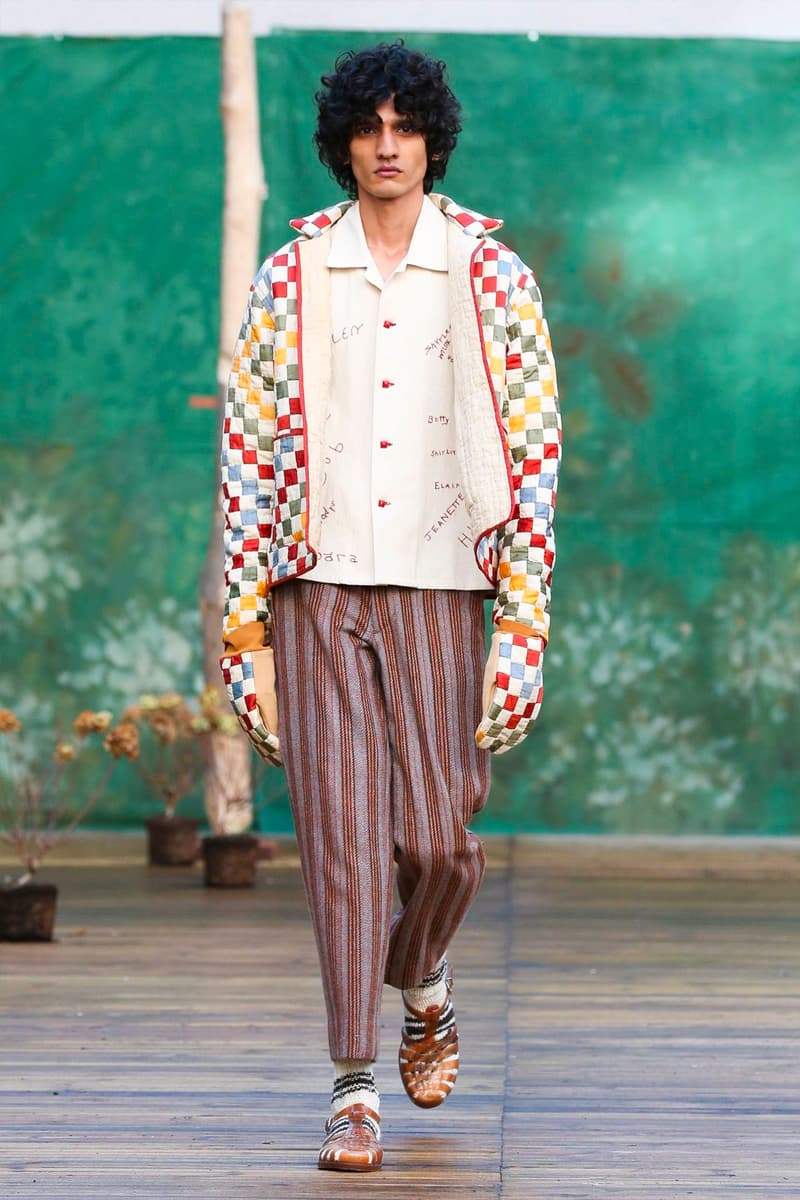 BODE Fall Winter 2020 Collection Runway Paris Fashion Week pfw heritage 1970s cuts catwalk new york designer emily antique fabrics victorian quilts grain sacks bed linens tailor made