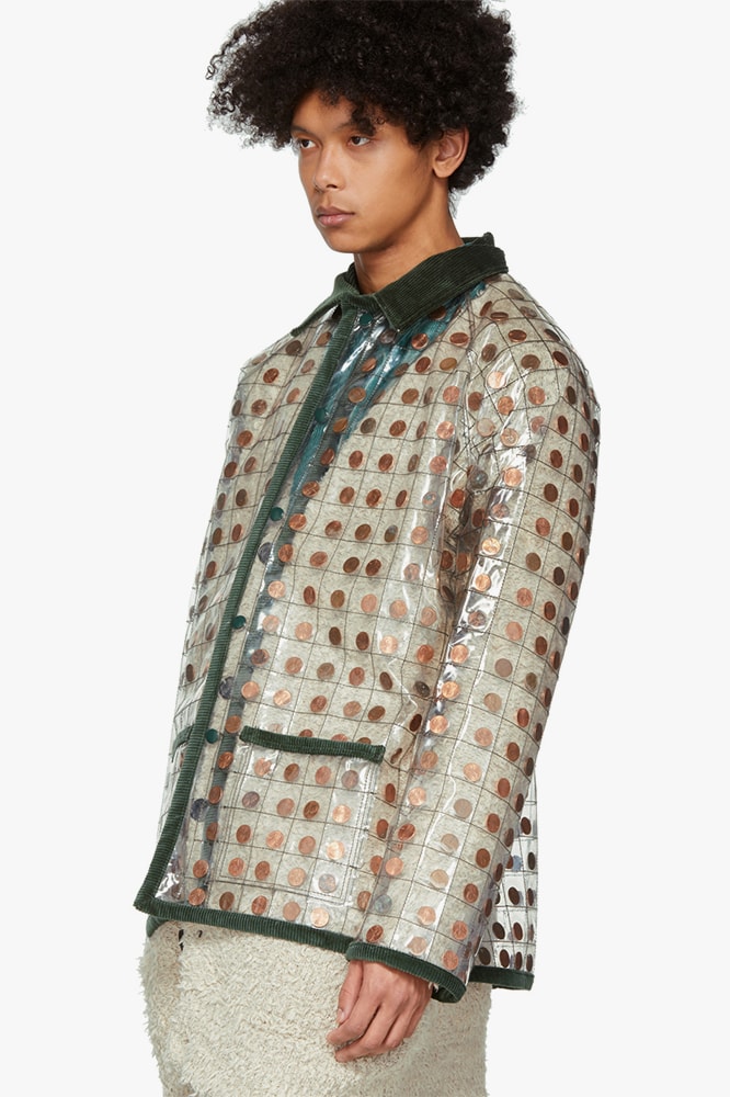 Bode Transparent PVC Penny Workwear Jacket Release Pockets workwear Penny copper contemporary fashion 