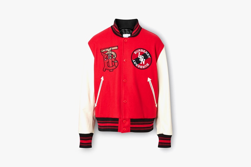 Burberry Contrast Sleeve Monogram Motif Wool Bomber Jacket Release harrods