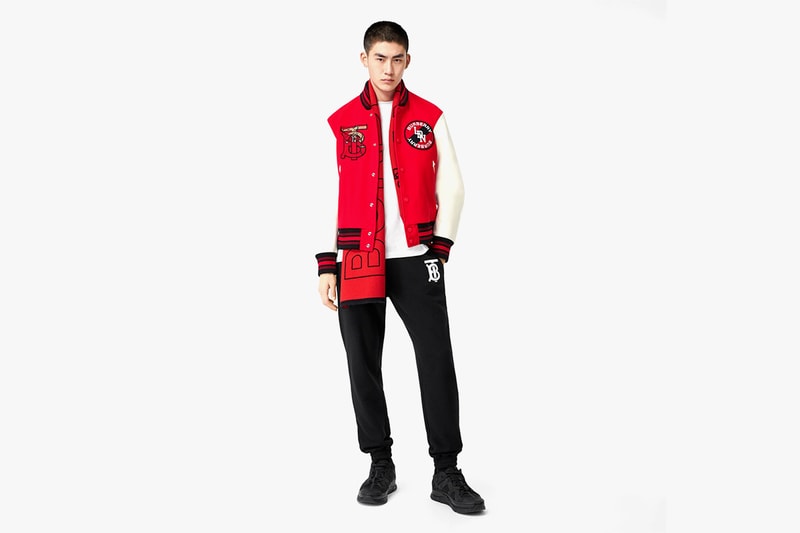 Burberry Contrast Sleeve Monogram Motif Wool Bomber Jacket Release harrods