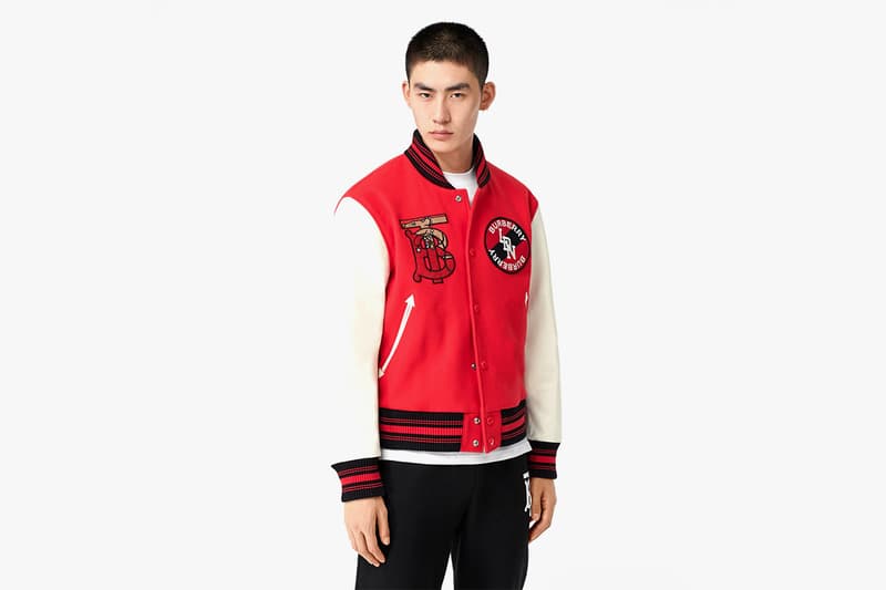 Burberry Contrast Sleeve Monogram Motif Wool Bomber Jacket Release harrods