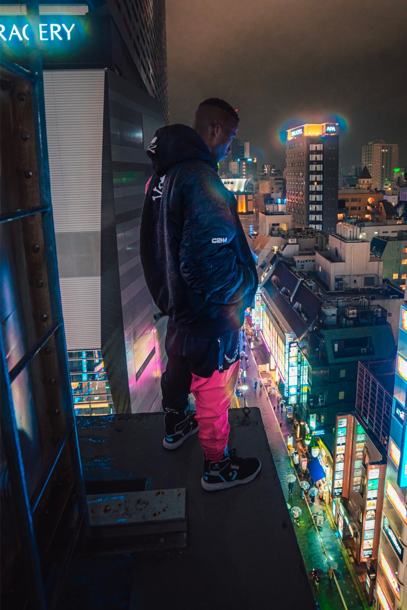 C2H4 mastermind WORLD Made by Alpha Industries Capsule Collection Bomber Jacket Hoodie T-shirt Pants Pink Orange Red