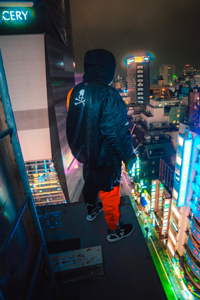 C2H4 mastermind WORLD Made by Alpha Industries Capsule Collection Bomber Jacket Hoodie T-shirt Pants Pink Orange Red
