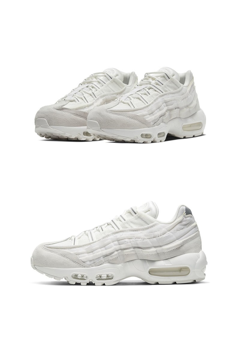 COMME des GARÇONS HOMME PLUS x Nike Air Max 95 closer look release information buy cop purchase black white grey release information off-white paris fashion week spring summer 2020