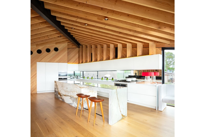 Clive Wilkinson Architects Self-Designed Los Angeles Home Wood Black Zinc Concrete Stilts Douglas Fir Spaceship 