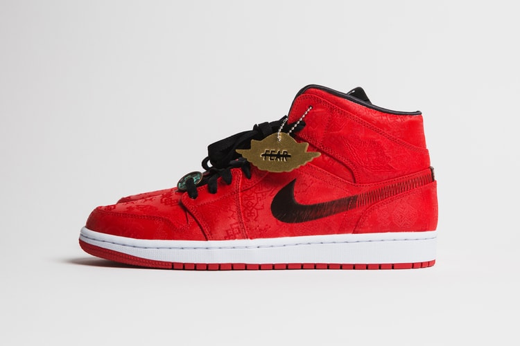CLOT's Silk-Equipped Air Jordan 1 Mid Appears in Vivid Red