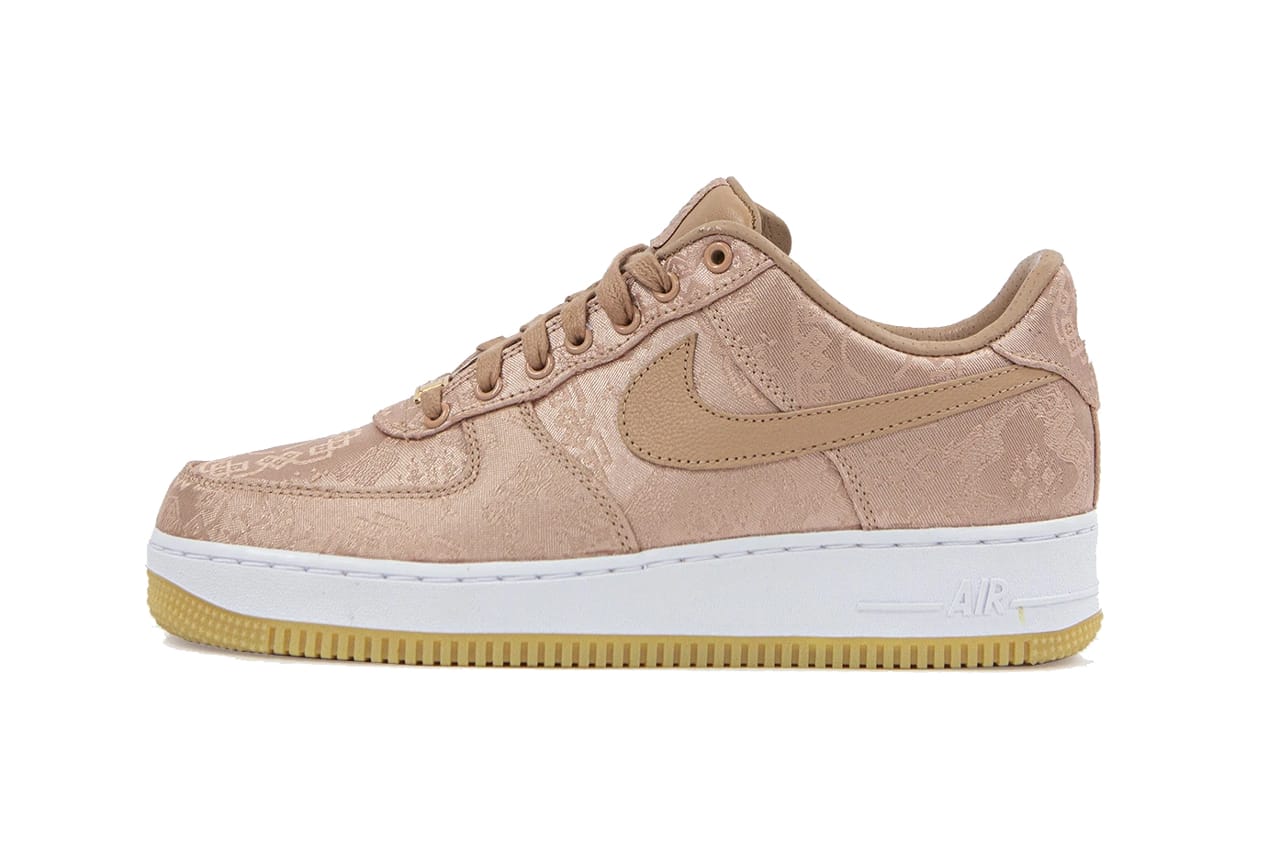 white and rose gold air force ones
