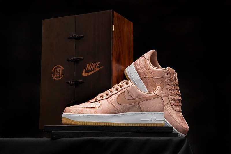 CLOT Nike Rose Gold Silk Royale Tracksuit Custom Shoebox Release Info Date Buy Price 