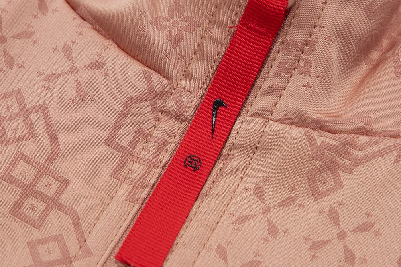 rose gold silk pattern track jacket