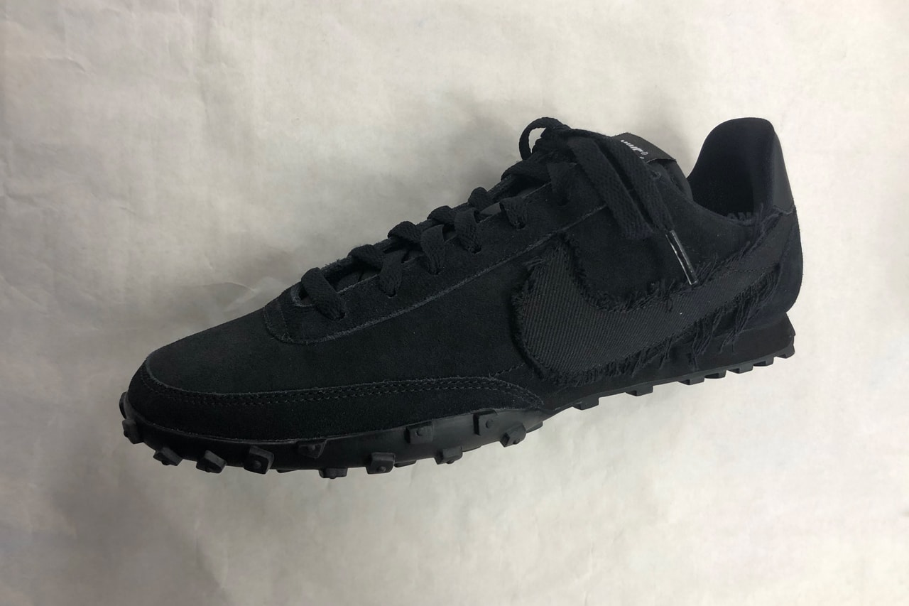 comme des garcons nike waffle racer 2020 black white release date info photos price