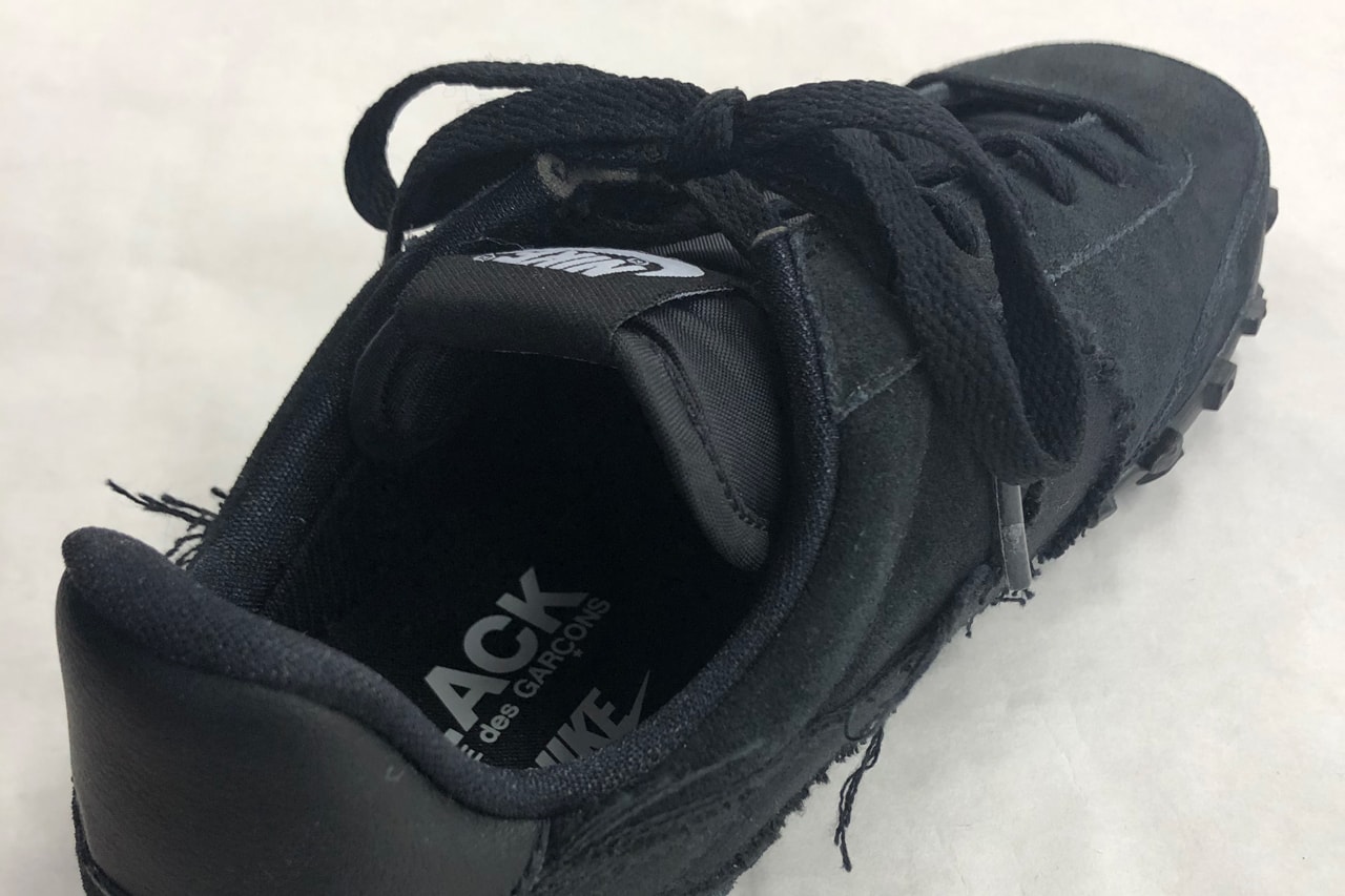 comme des garcons nike waffle racer 2020 black white release date info photos price
