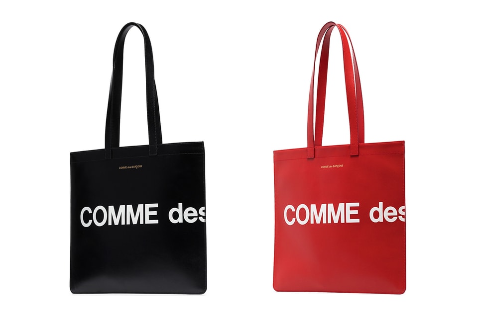 COMME des GARÇONS Red & Black Logo Tote Bags Release