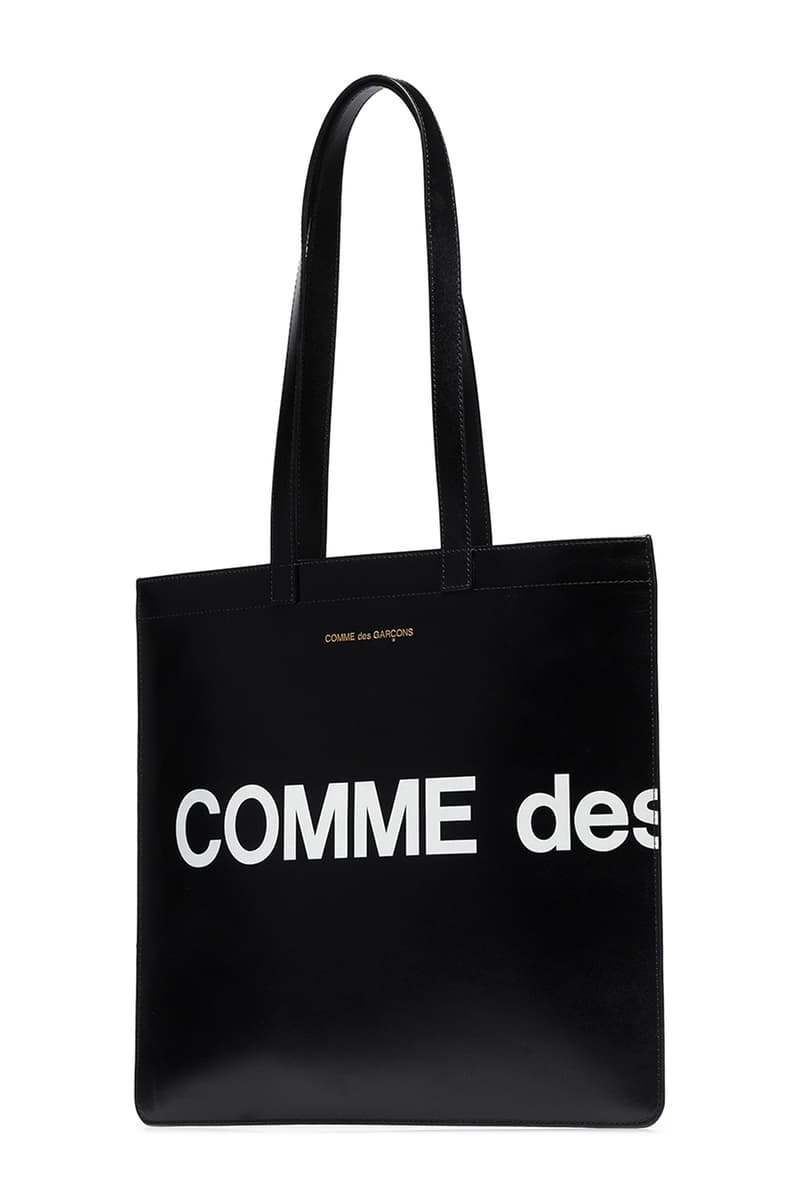 COMME des GARÇONS Red & Black Logo Tote Bags Release info drop date price wallet logo