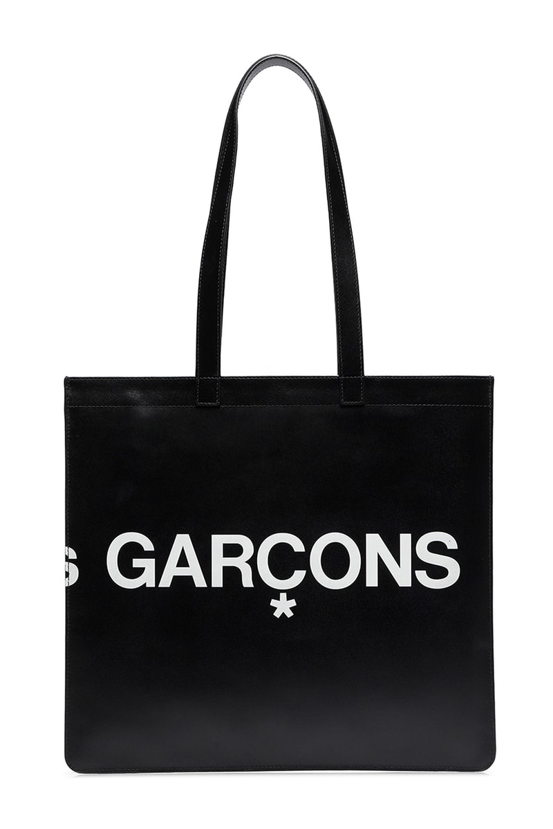 COMME des GARÇONS Red & Black Logo Tote Bags Release info drop date price wallet logo 