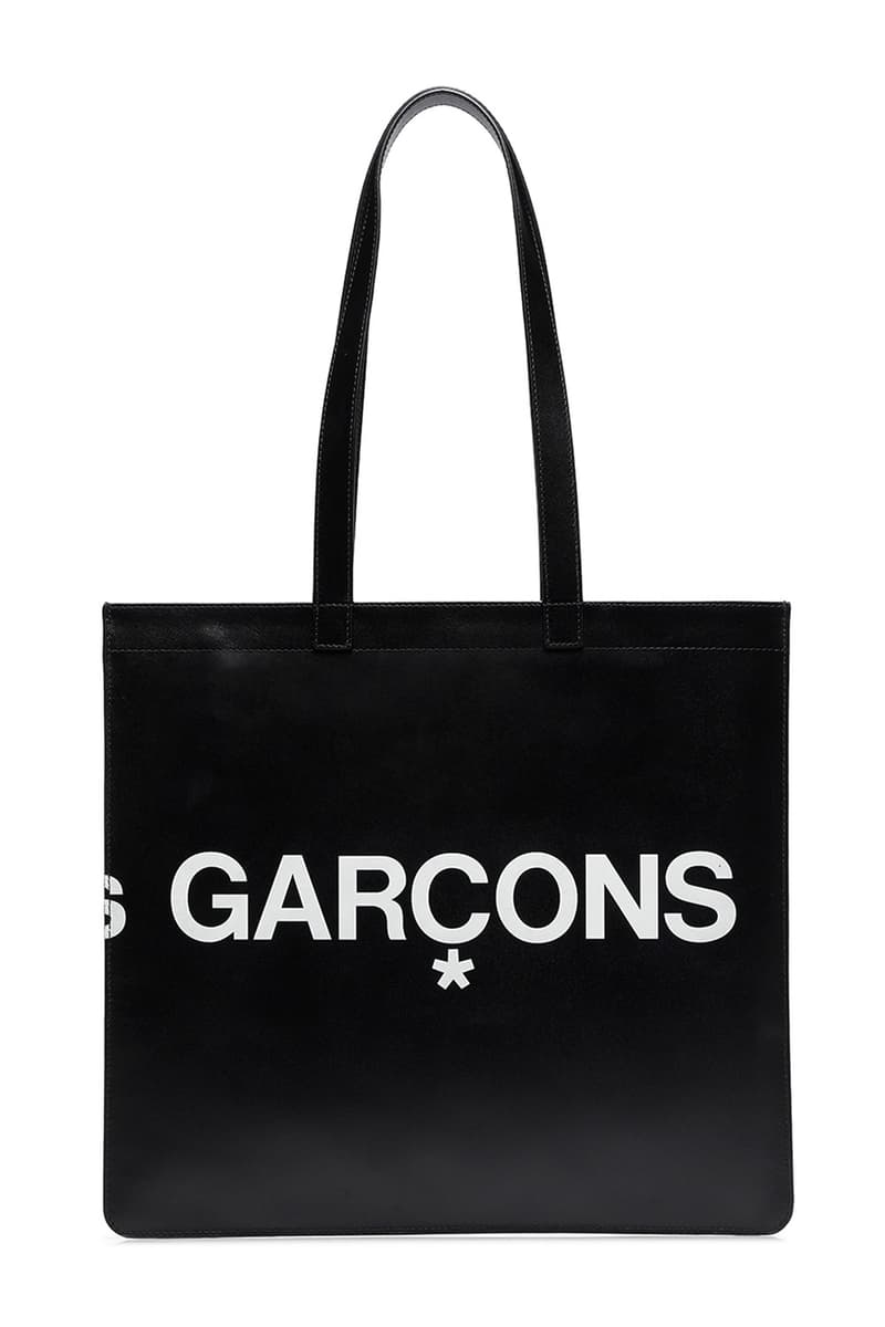 COMME des GARÇONS Red & Black Logo Tote Bags Release info drop date price wallet logo