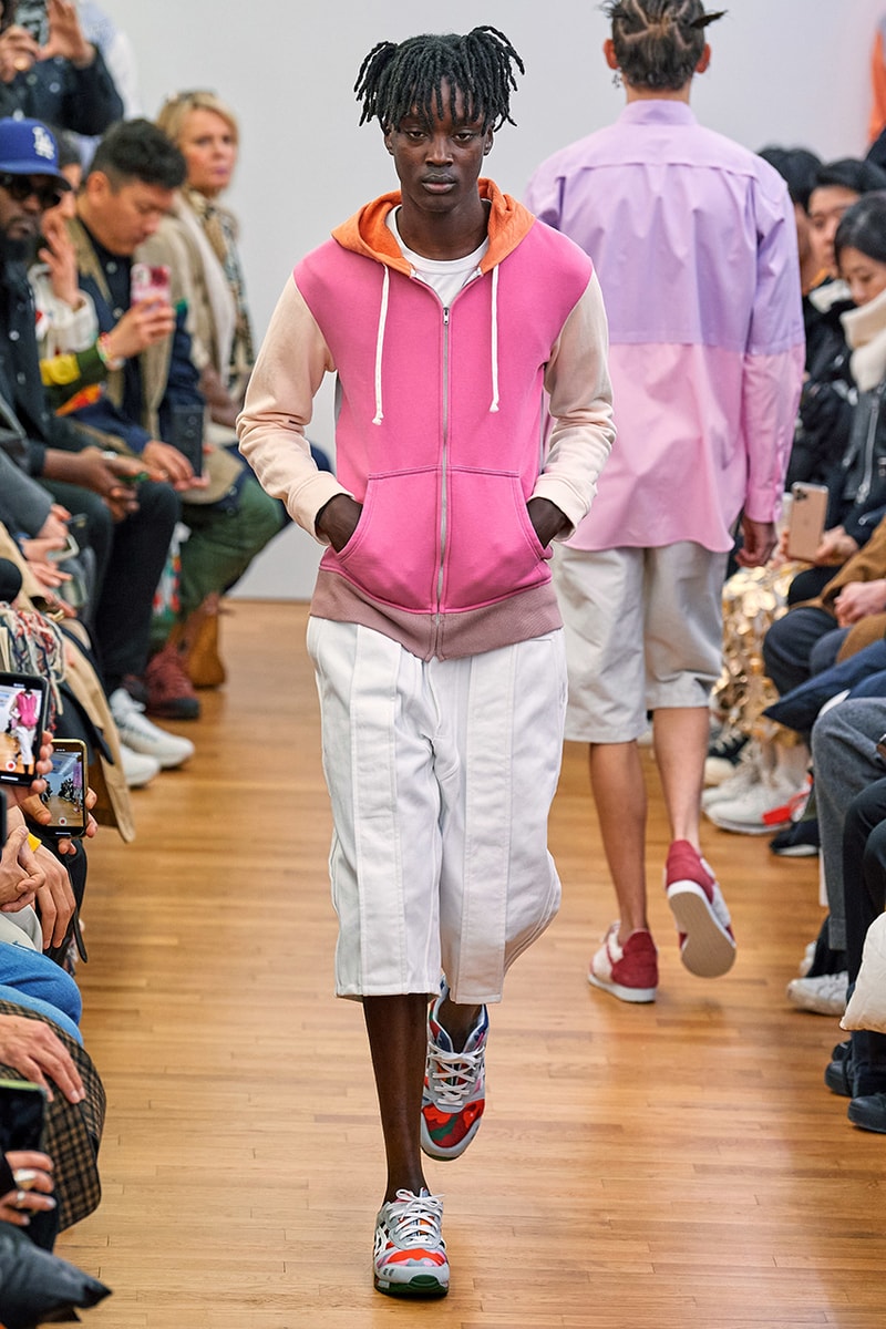 COMME des GARÇONS SHIRT Paris Fashion Week Men's Fall/Winter 2020 Runway Show Looks ASICS GEL-LYTE 3 Footwear Rei Kawakubo PFW FW20 Menswear Tailoring Shirts Patchwork Reports Futura