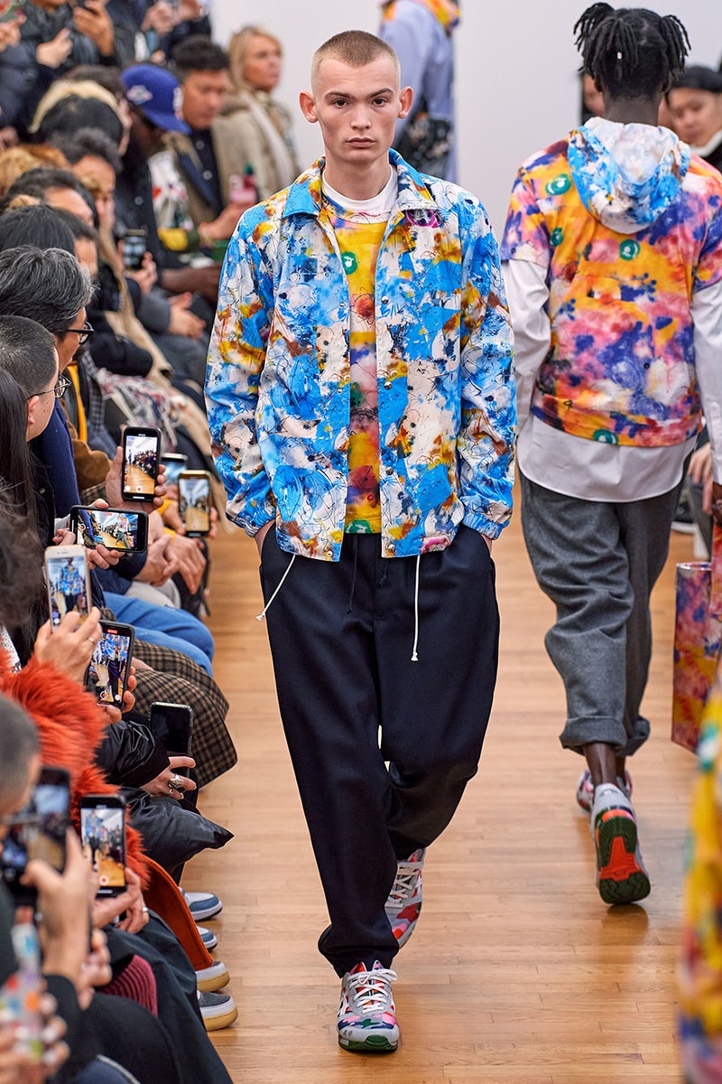 COMME des GARÇONS SHIRT Paris Fashion Week Men's Fall/Winter 2020 Runway Show Looks ASICS GEL-LYTE 3 Footwear Rei Kawakubo PFW FW20 Menswear Tailoring Shirts Patchwork Reports Futura