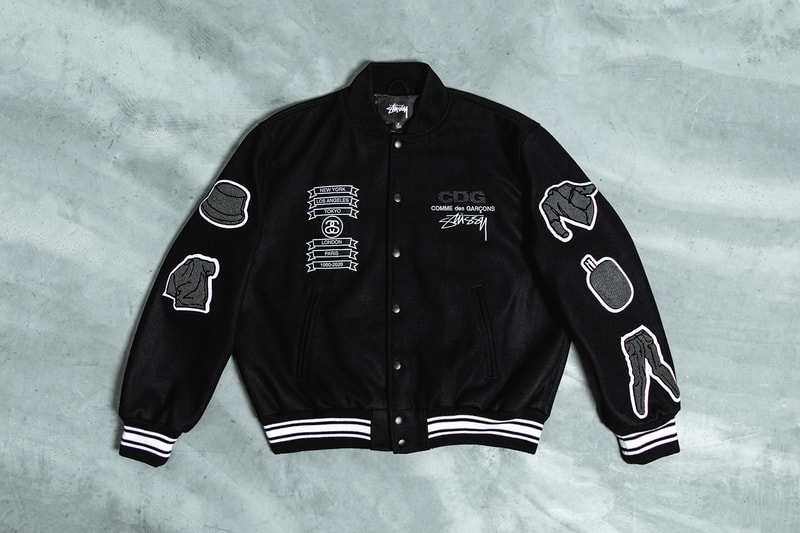 COMME des GARÇONS x Stüssy 40th-Anniversary Varsity Jacket CDG