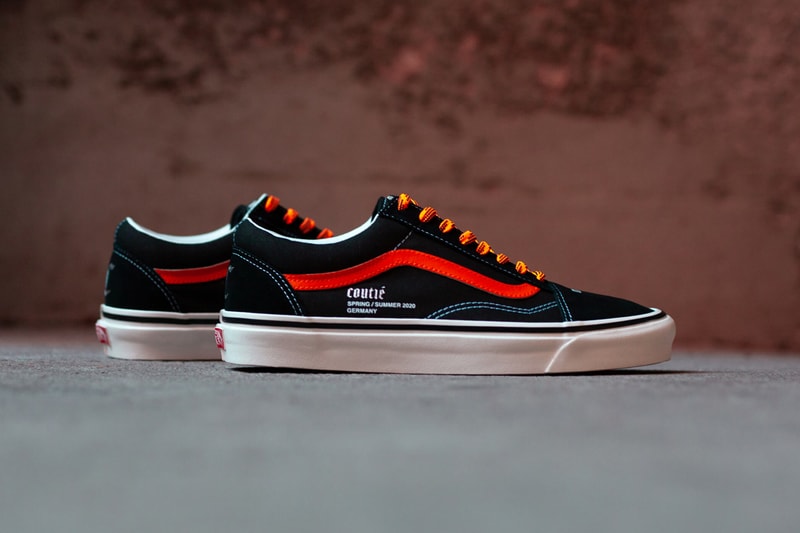 coutie vans old skool sk8 hi old c logo black orange white silver release date info photos price
