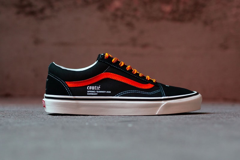 coutie vans old skool sk8 hi old c logo black orange white silver release date info photos price