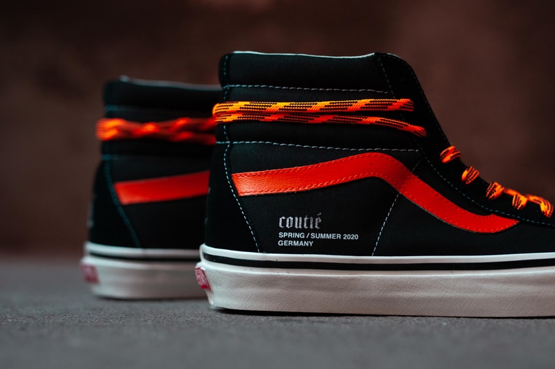 coutie vans old skool sk8 hi old c logo black orange white silver release date info photos price