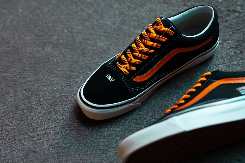 coutie vans old skool sk8 hi old c logo black orange white silver release date info photos price