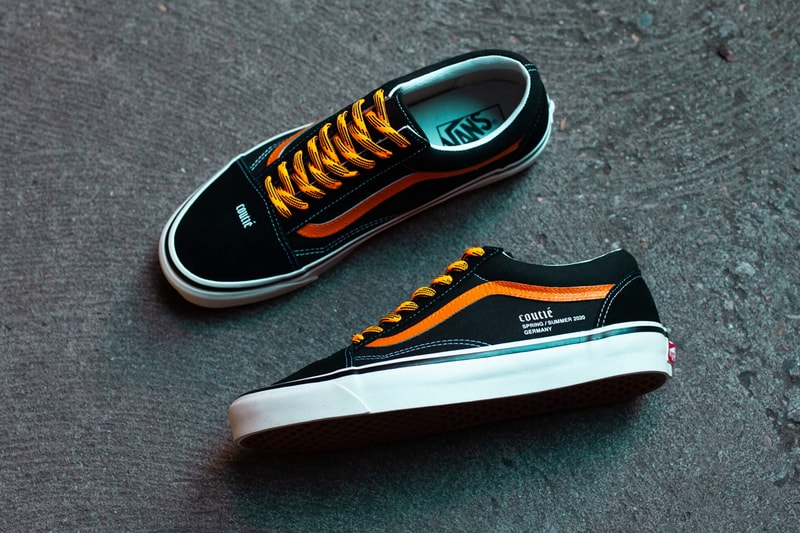 coutie vans old skool sk8 hi old c logo black orange white silver release date info photos price