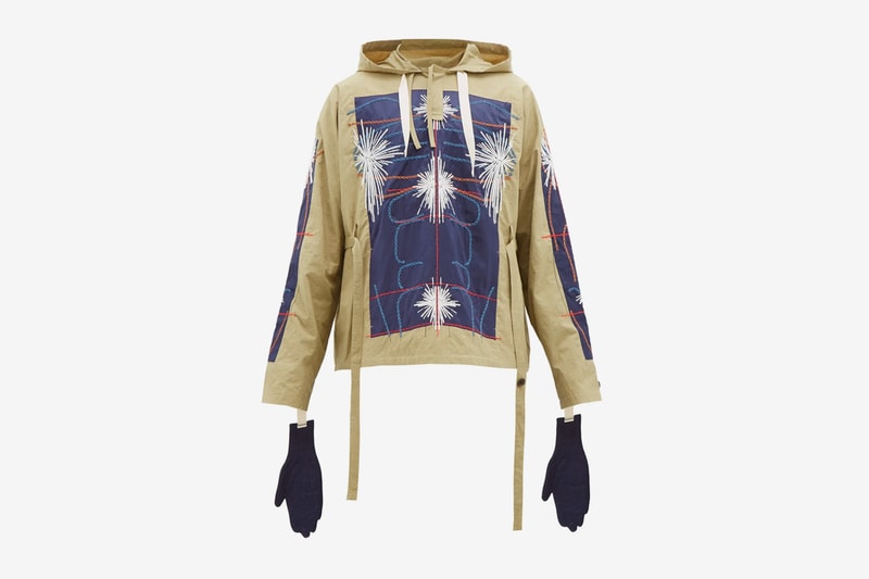 Craig Green Cotton Poplin Anorak Spring Summer 2020 Collection embroidery artful anatomy human body designer british london gloves outerwear jackets pullovers hoodie hooded Release Info Price Buy