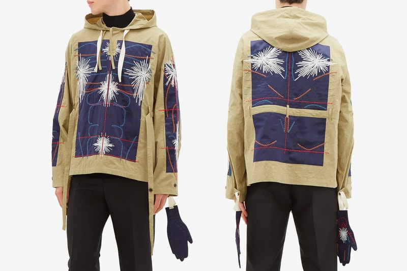 Craig Green Cotton Poplin Anorak Spring Summer 2020 Collection embroidery artful anatomy human body designer british london gloves outerwear jackets pullovers hoodie hooded Release Info Price Buy