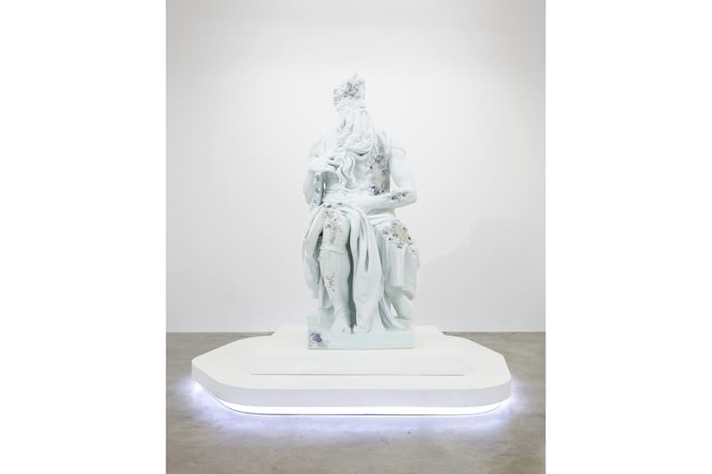 Look Inside Daniel Arsham "Paris, 3020" at Galerie Perrotin Closer View New York Sculpture Busts Exhibition France Réunion des Musées Nationaux 'Fictional Archaeology' 