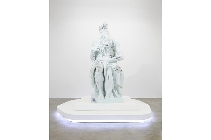 Look Inside Daniel Arsham "Paris, 3020" at Galerie Perrotin Closer View New York Sculpture Busts Exhibition France Réunion des Musées Nationaux 'Fictional Archaeology'