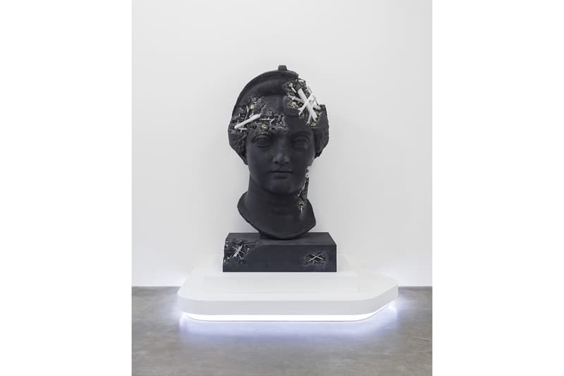 Look Inside Daniel Arsham "Paris, 3020" at Galerie Perrotin Closer View New York Sculpture Busts Exhibition France Réunion des Musées Nationaux 'Fictional Archaeology'