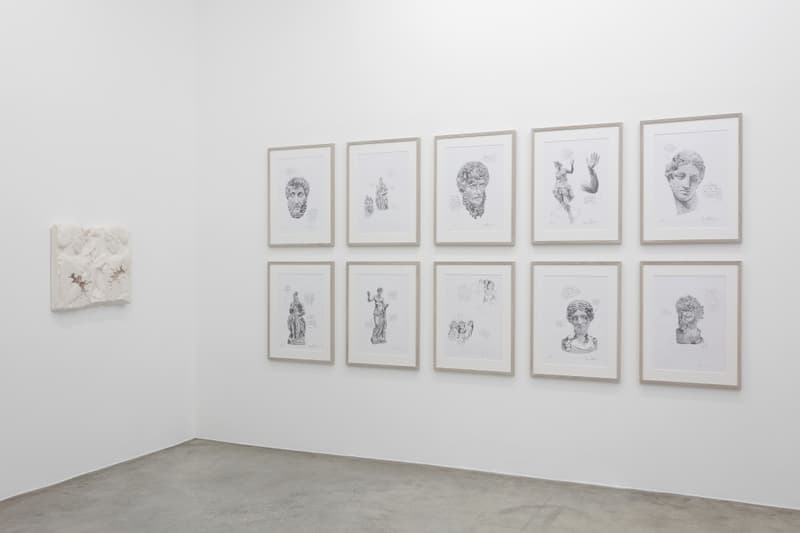 Look Inside Daniel Arsham "Paris, 3020" at Galerie Perrotin Closer View New York Sculpture Busts Exhibition France Réunion des Musées Nationaux 'Fictional Archaeology'