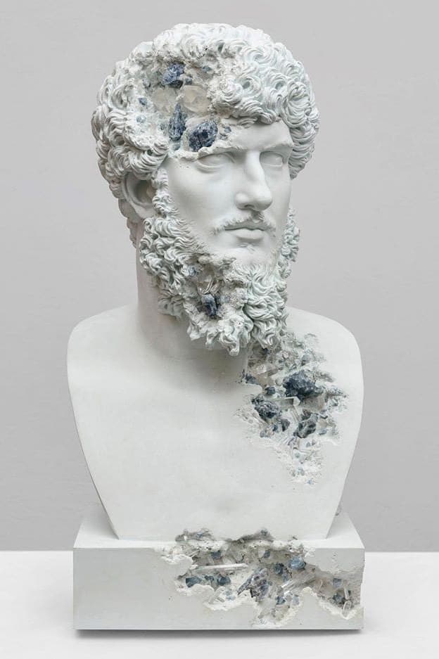 daniel arsham galerie perrotin paris exhibition sculptures cast