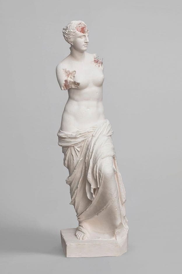 daniel arsham galerie perrotin paris exhibition sculptures cast