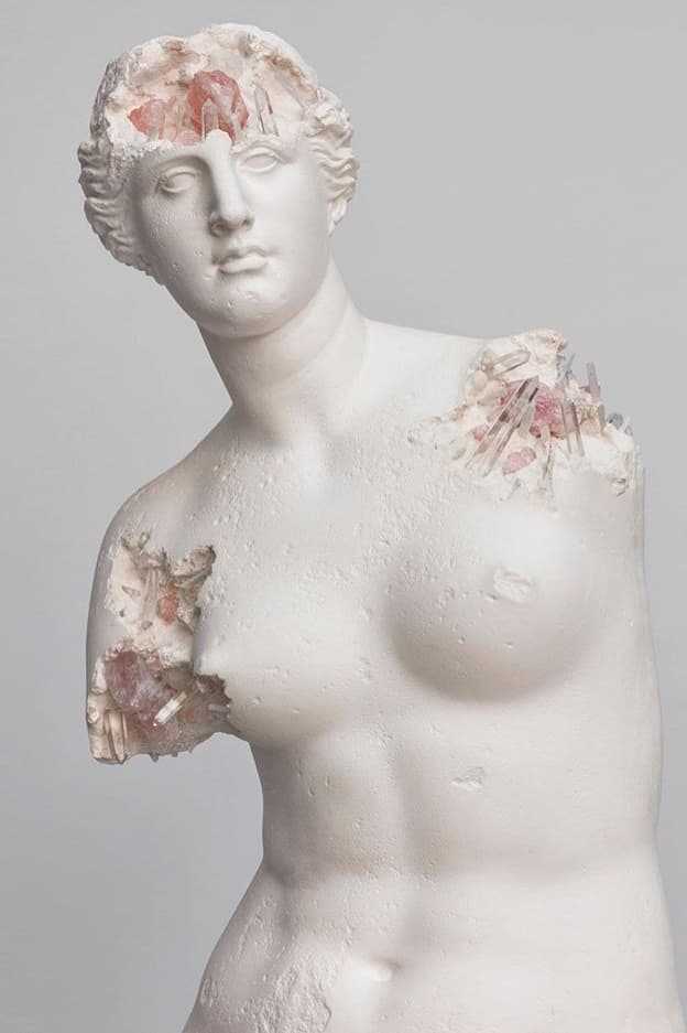 daniel arsham galerie perrotin paris exhibition sculptures cast