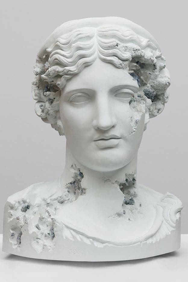 daniel arsham galerie perrotin paris exhibition sculptures cast