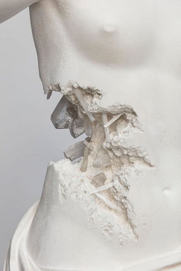 daniel arsham galerie perrotin paris exhibition sculptures cast
